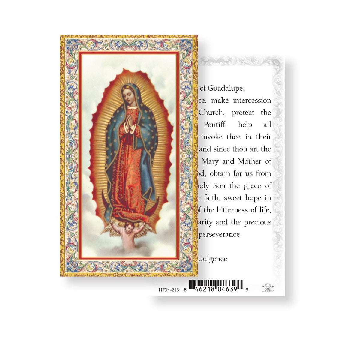 Our Lady of Guadalupe Prayer Holy Cards 100pcs