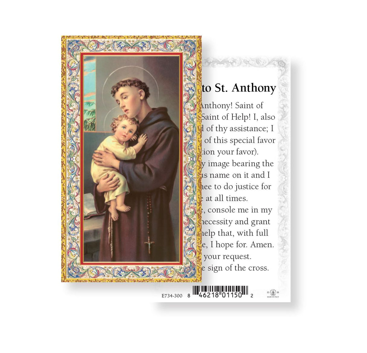 Prayer to St Anthony of Padua Holy Cards 100pcs