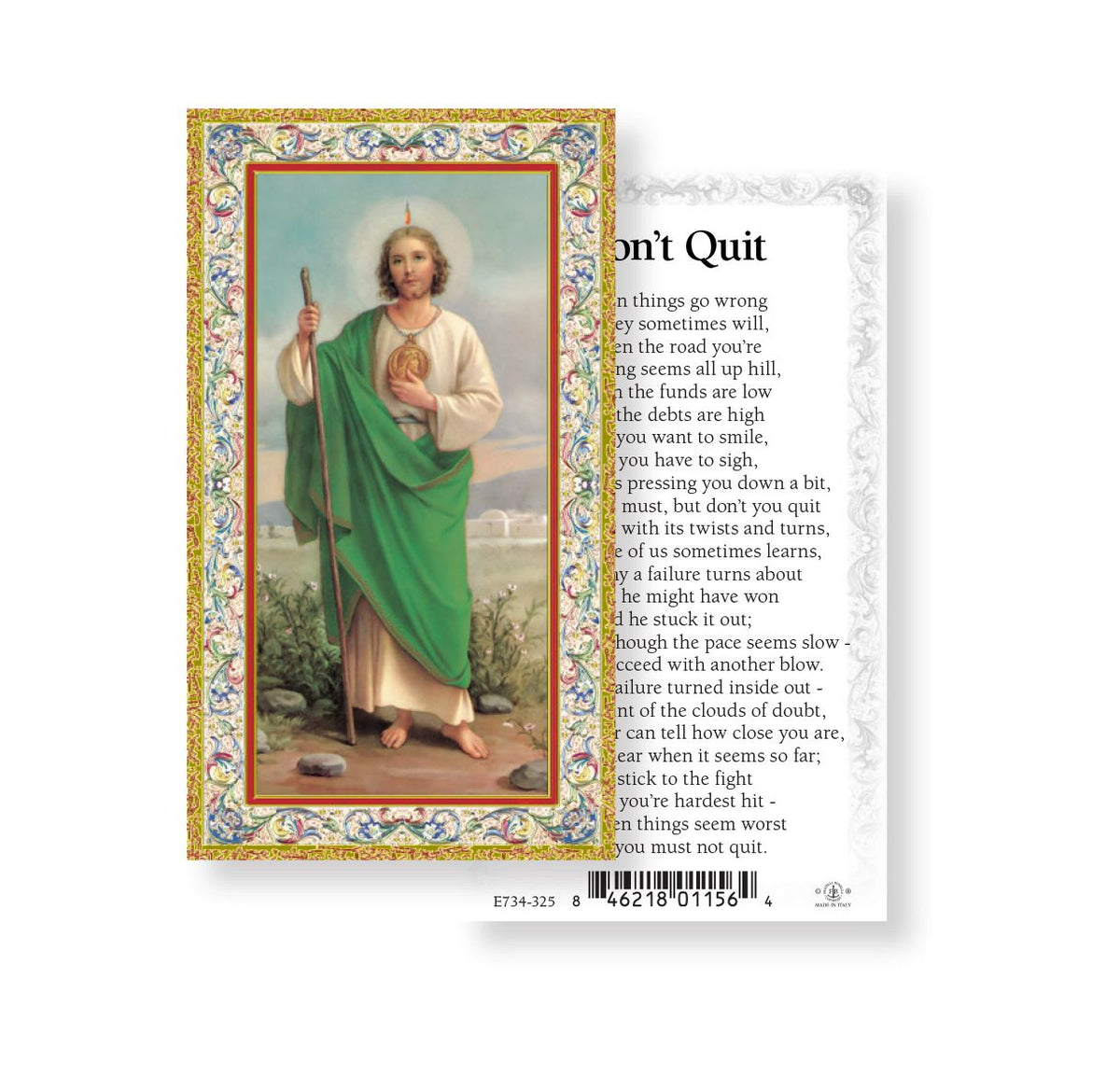 St Jude Thaddeus Don't Quit Holy Cards 100pcs,