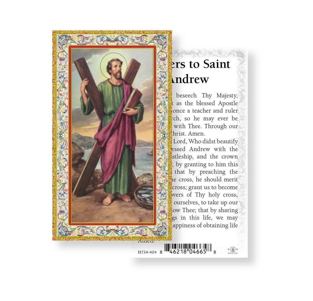 Prayer to Saint Andrew the Apostle Holy Cards 100pcs