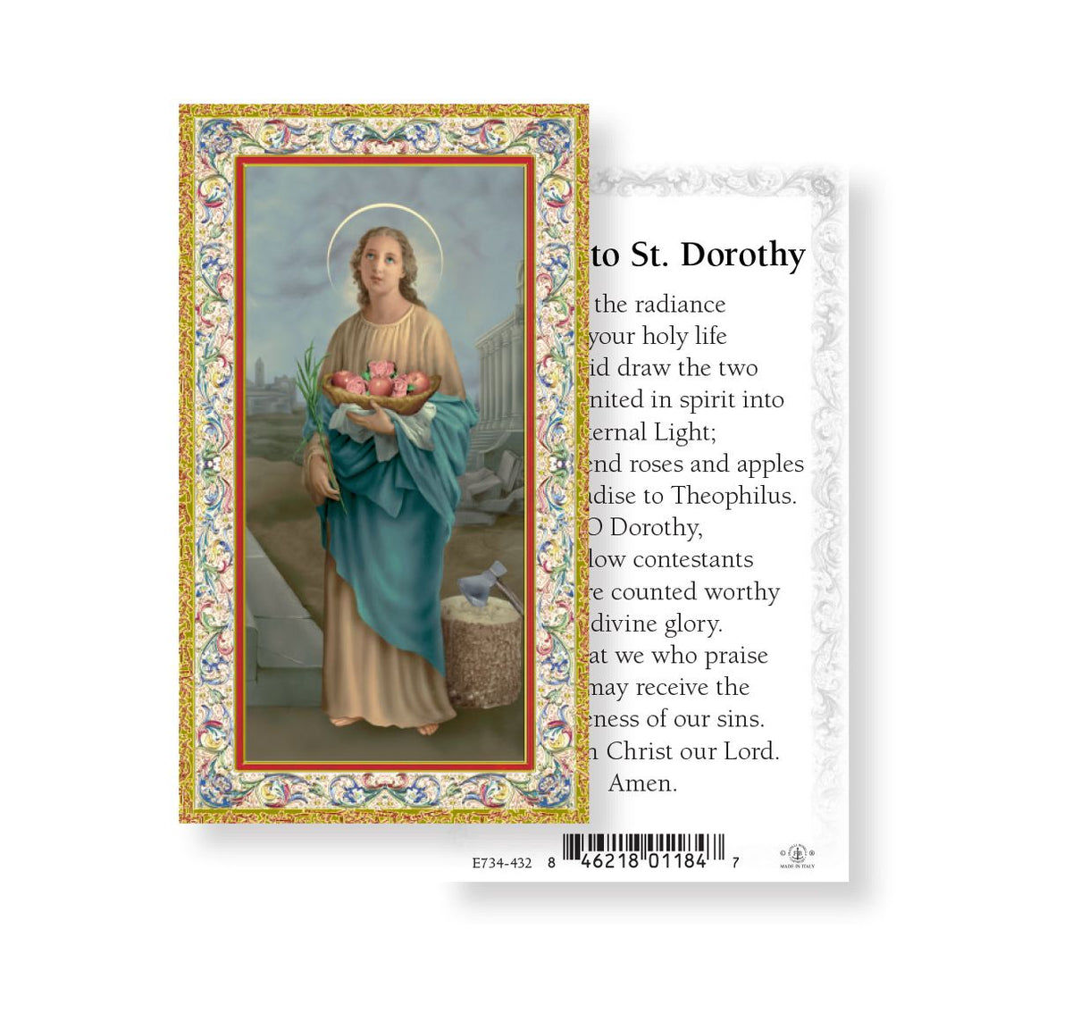 Saint Dorothy Prayer Holy Cards 100pcs