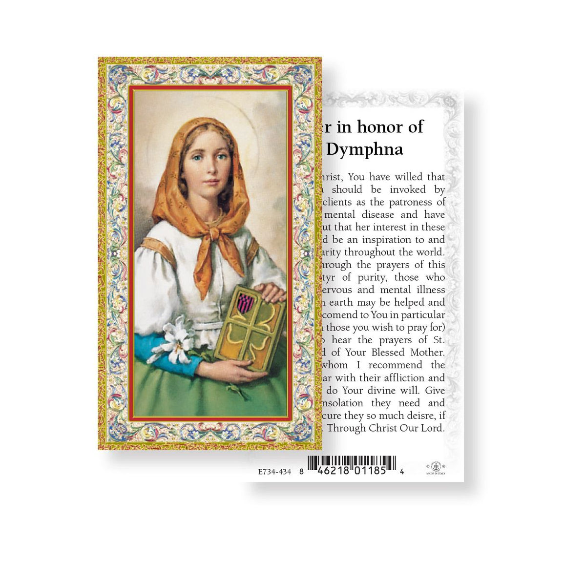 Saint Dymphna Prayer Holy Cards 100pcs