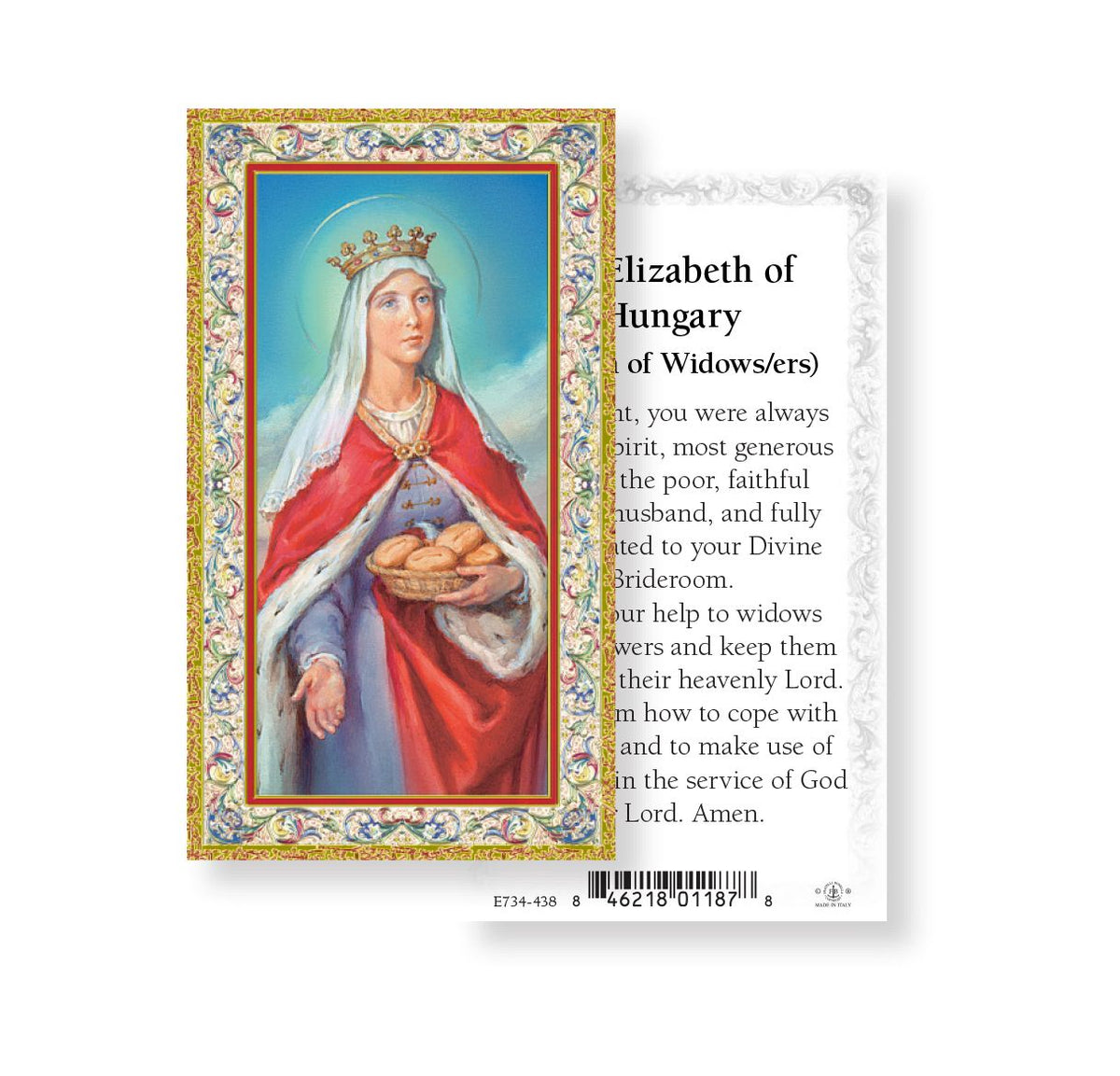 Saint Elizabeth of Hungary Widows Prayer Holy Cards 100pcs