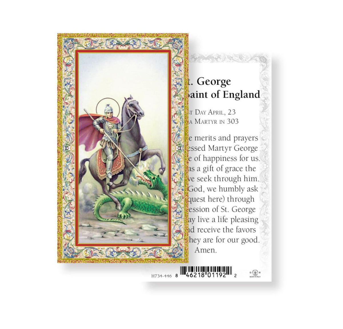 Saint George Prayer Holy Cards 100pcs by Fratelli Bonella