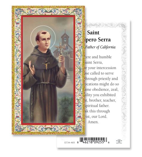 Saint Junipero Serra Prayer Holy Cards 100pcs by Fratelli Bonella