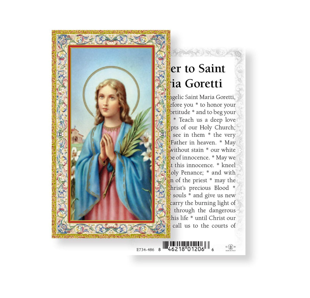 Saint Maria Goretti Prayer Holy Cards 100pcs