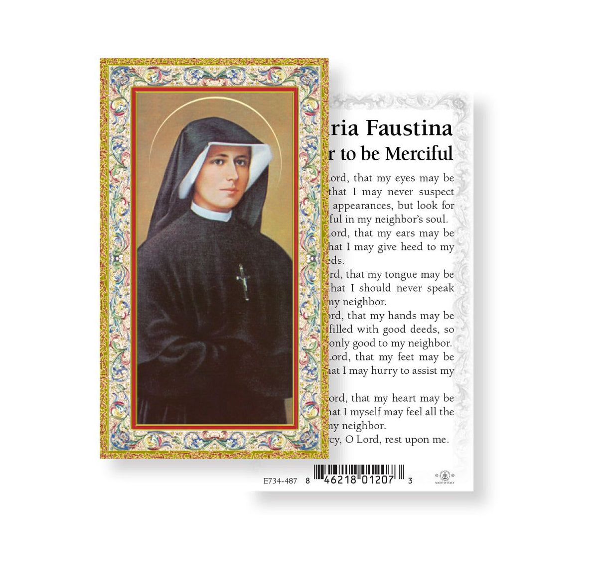 Saint Maria Faustina Prayer Holy Cards 100pcs