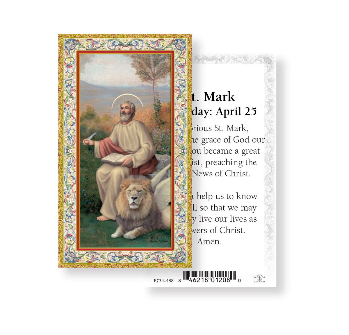 Saint Mark the Evangelist Prayer Holy Cards 100pcs