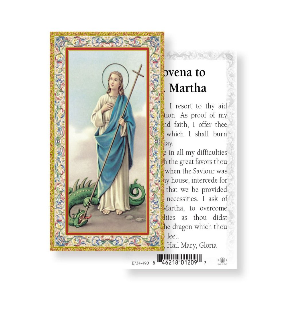 Novena to Saint Martha Prayer Holy Cards 100pcs