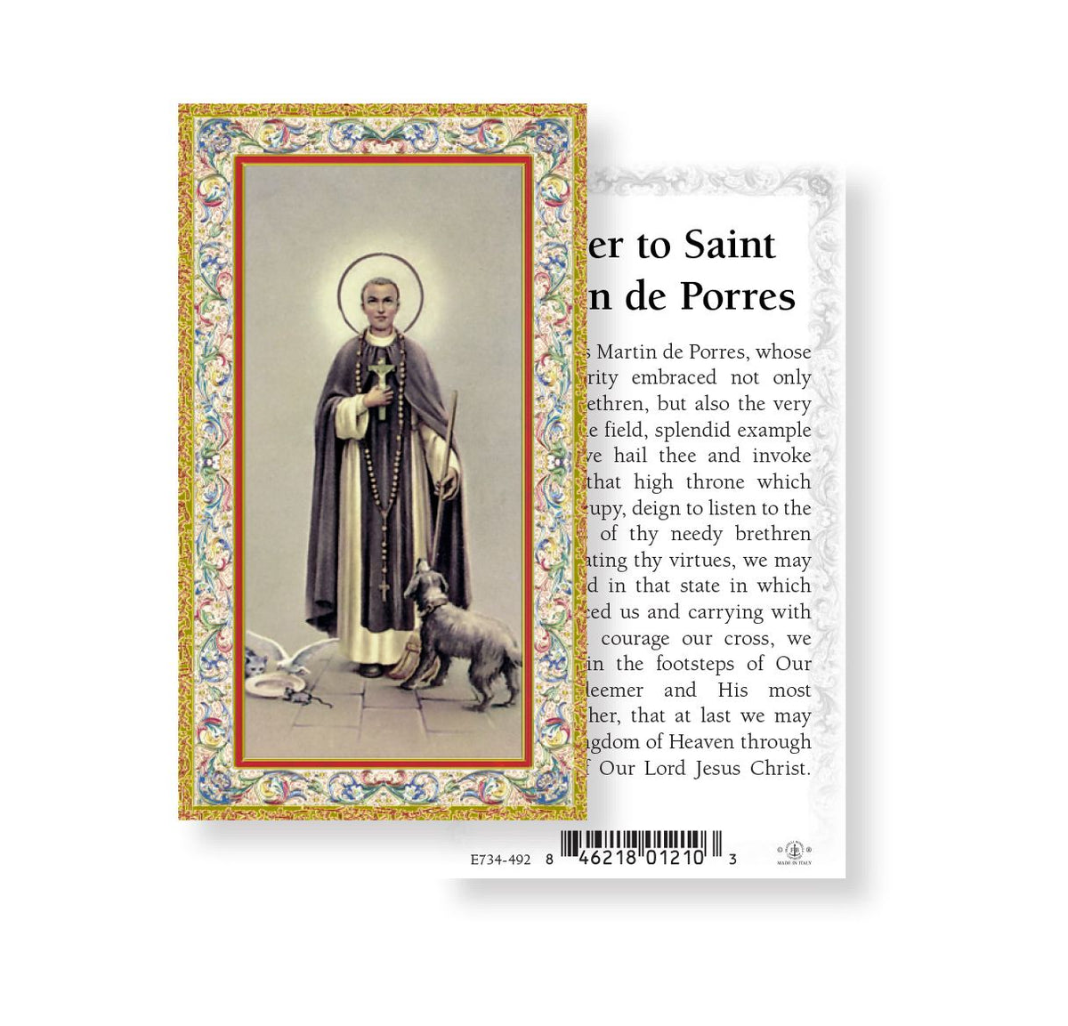 Saint Martin De Porres Prayer Holy Cards 100pcs