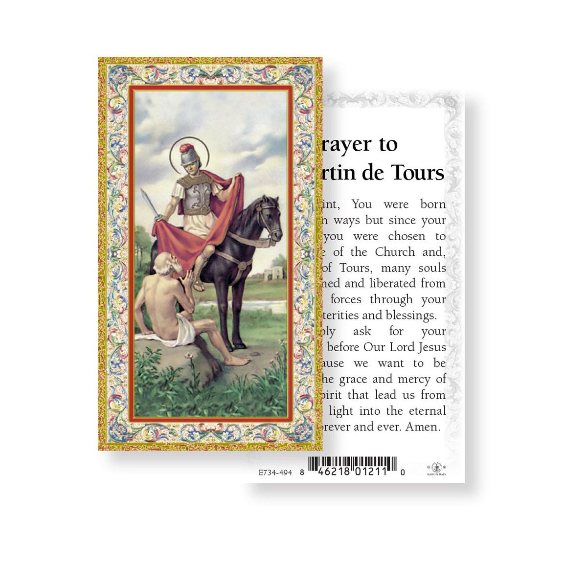 Saint Martin of Tours Prayer Holy Cards 100pcs