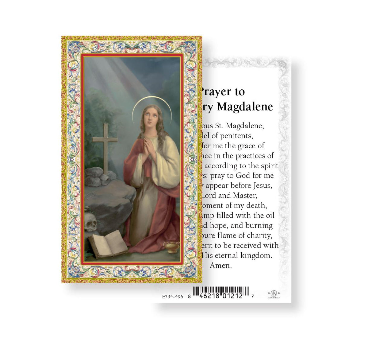 Saint Mary Magdalene Prayer Holy Cards 100pcs by Fratelli Bonella