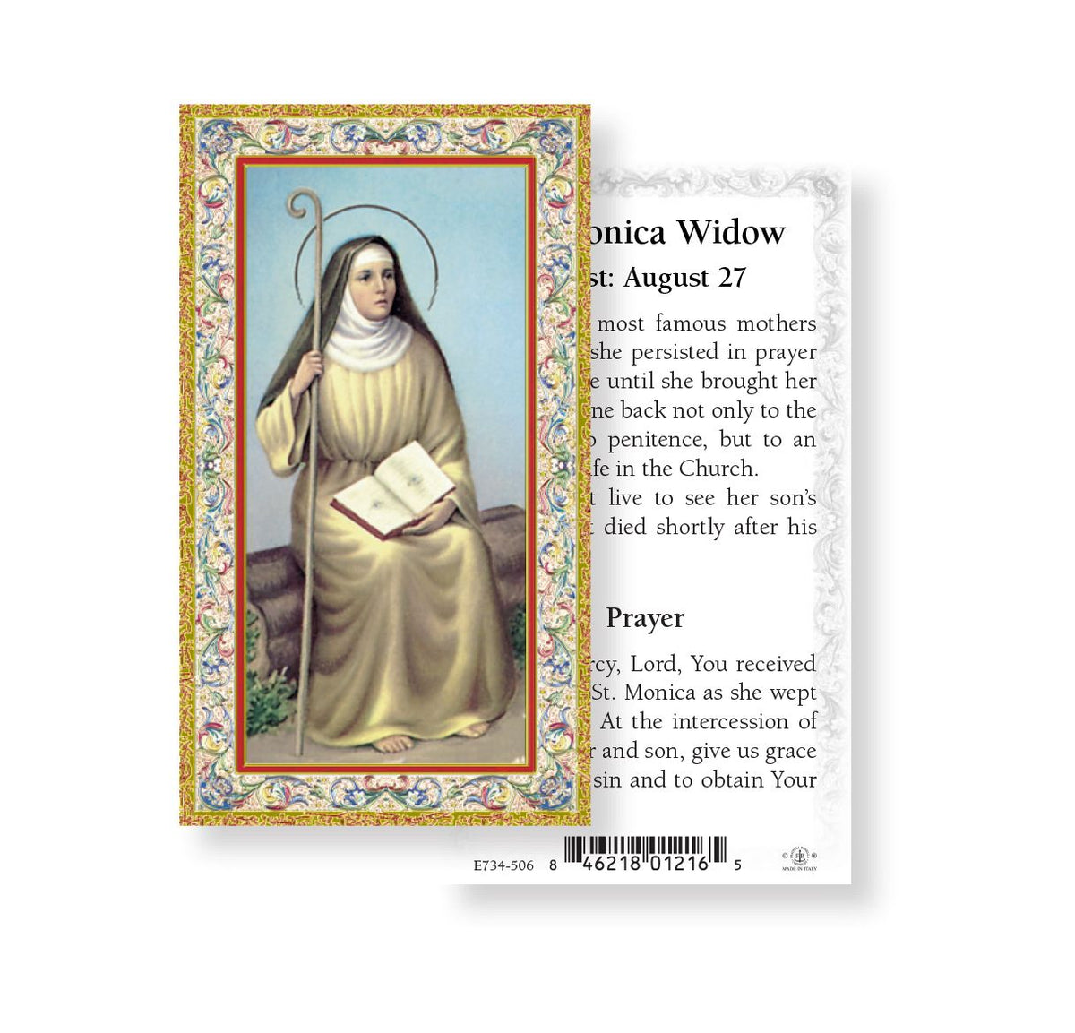 Saint Monica Prayer Holy Cards 100pcs