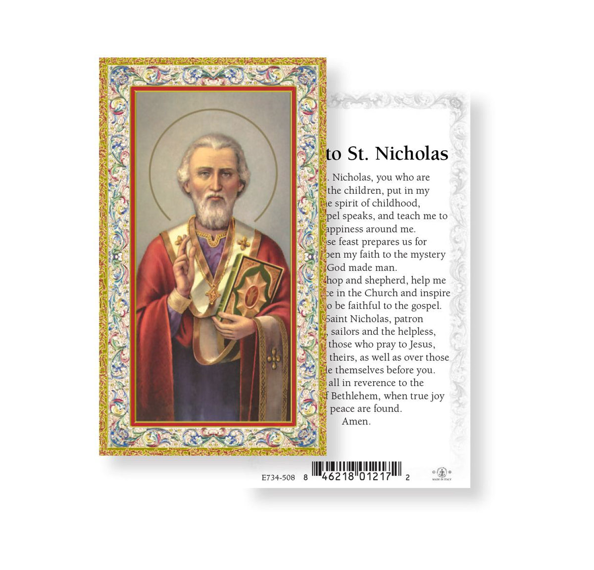 Saint Nicholas Prayer Holy Cards 100pcs