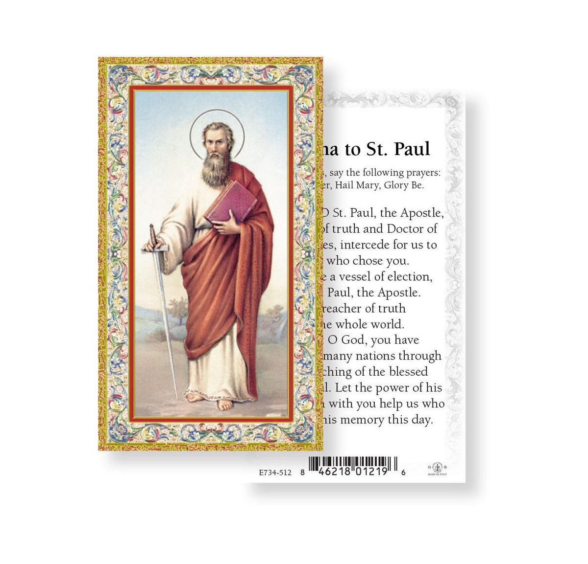 Saint Paul Prayer Holy Cards 100pcs by Fratelli Bonella