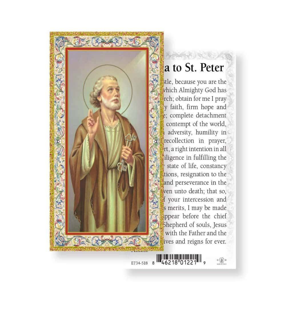 Saint Peter the Apostle Prayer Holy Cards 100pcs