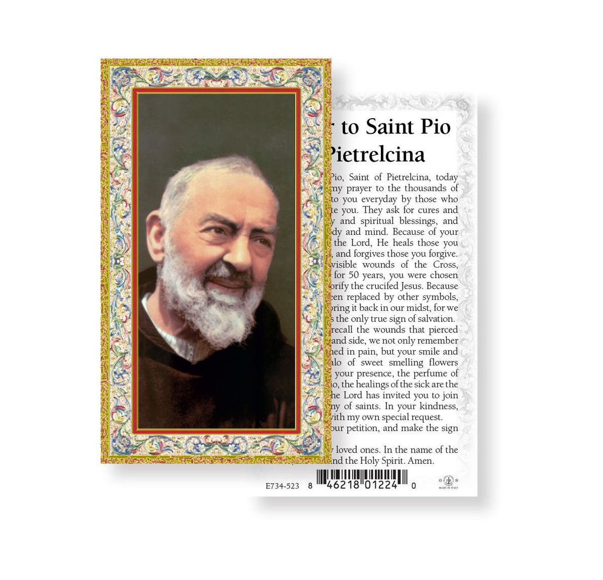 Saint Pio of Pietrelci Prayer Holy Cards 100pcs