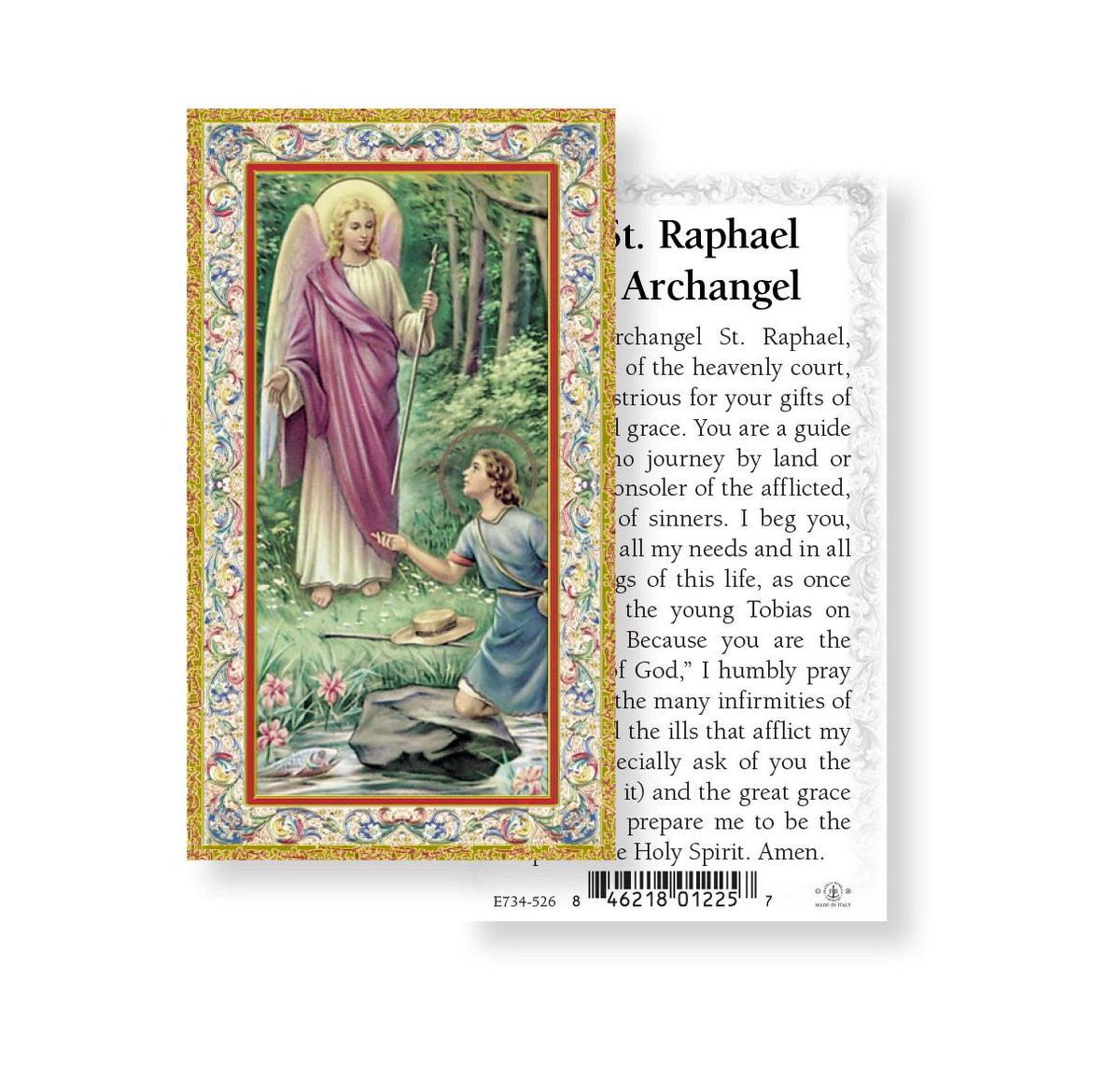 Saint Raphael Archangel Prayer Holy Cards