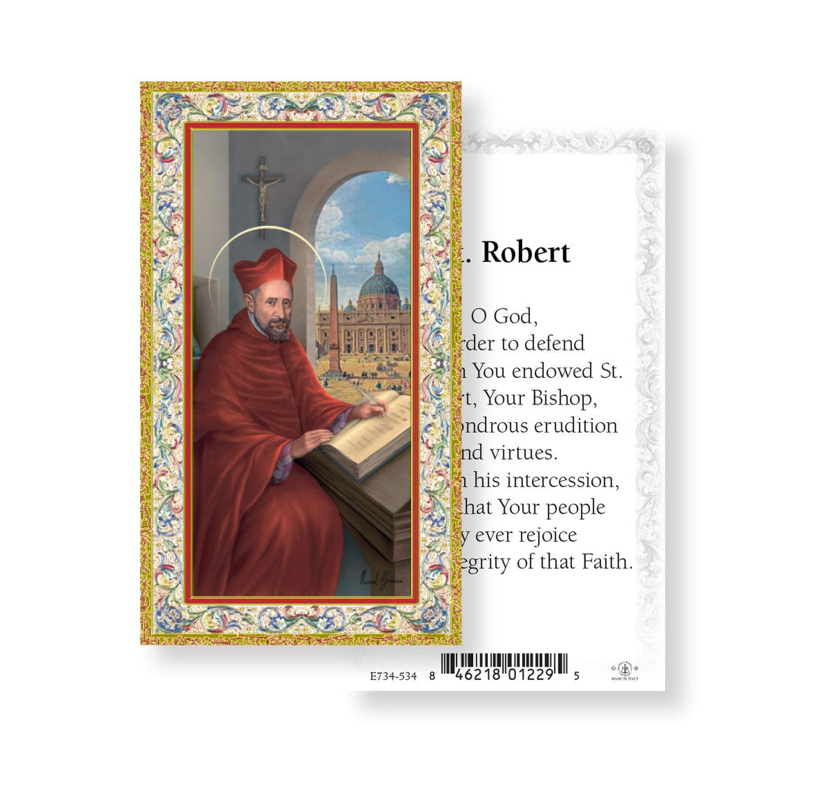 Saint Robert Bellarmine Prayer Holy Cards 100pcs by Fratelli Bonella