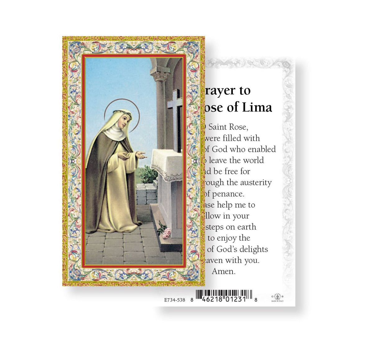 Saint Rose of Lima Prayer Holy Cards 100pcs