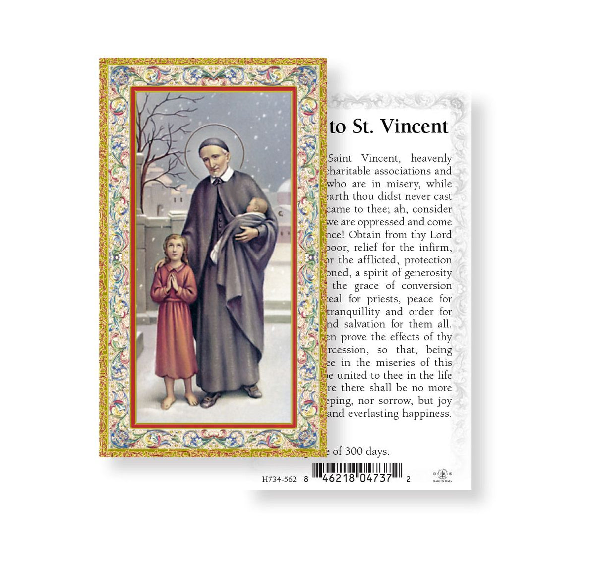 Saint Vincent De Paul Prayer Holy Cards 100pcs