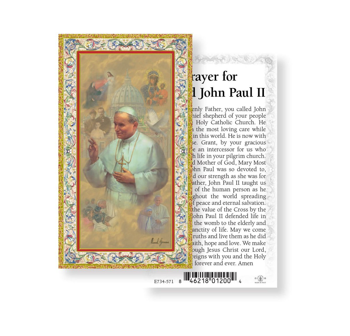 Saint John Paul II Prayer Holy Cards 100pcs