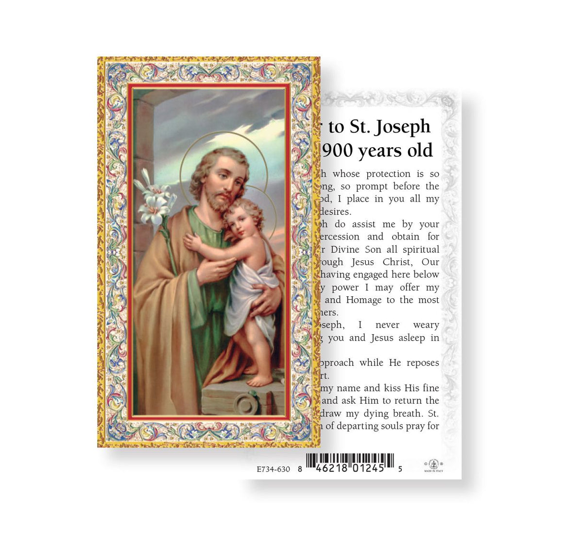 Saint Joseph and Child Prayer Holy Cards