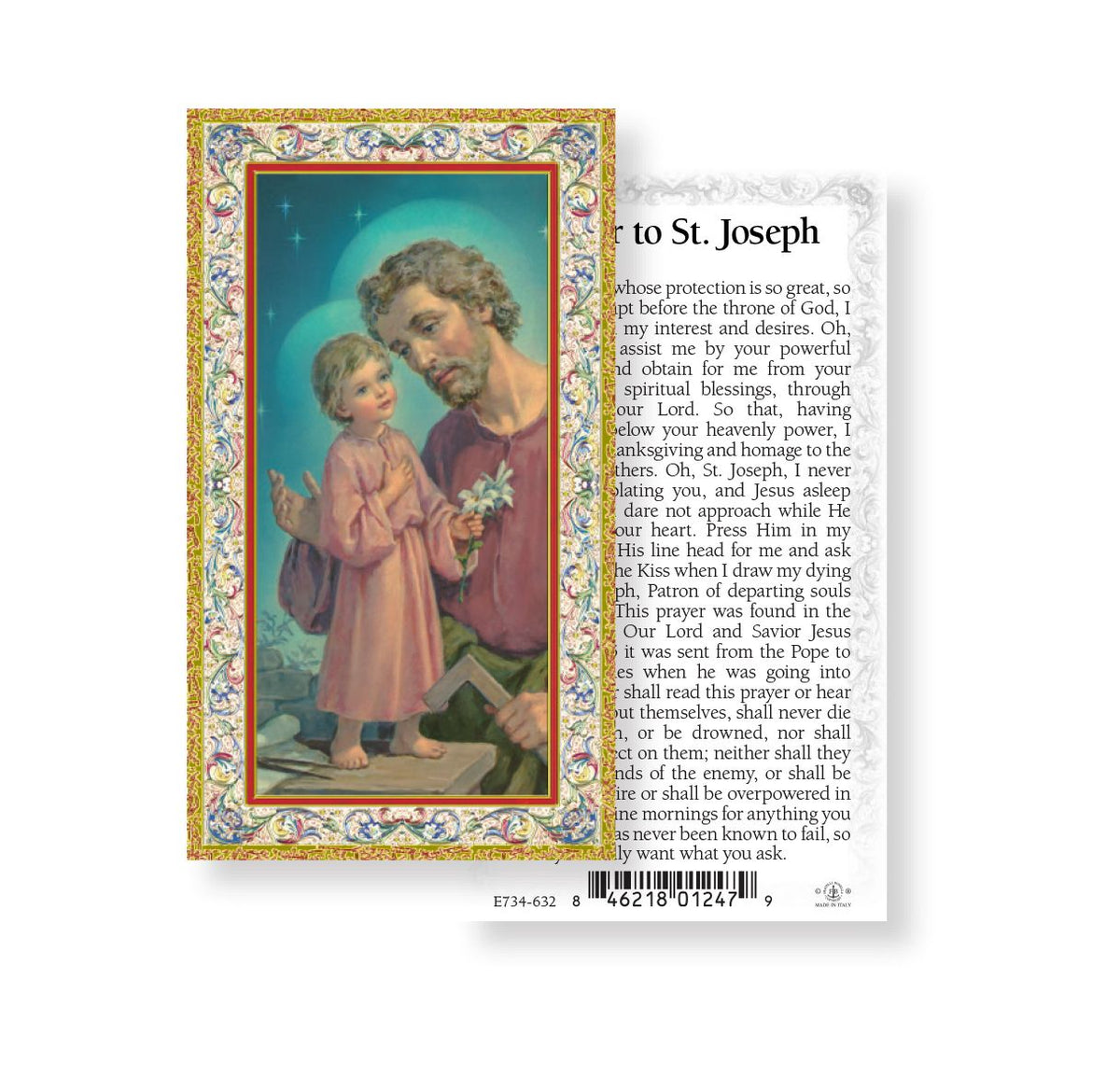 Saint Joseph 50th Year Our Lord Prayer Holy Cards 100pcs