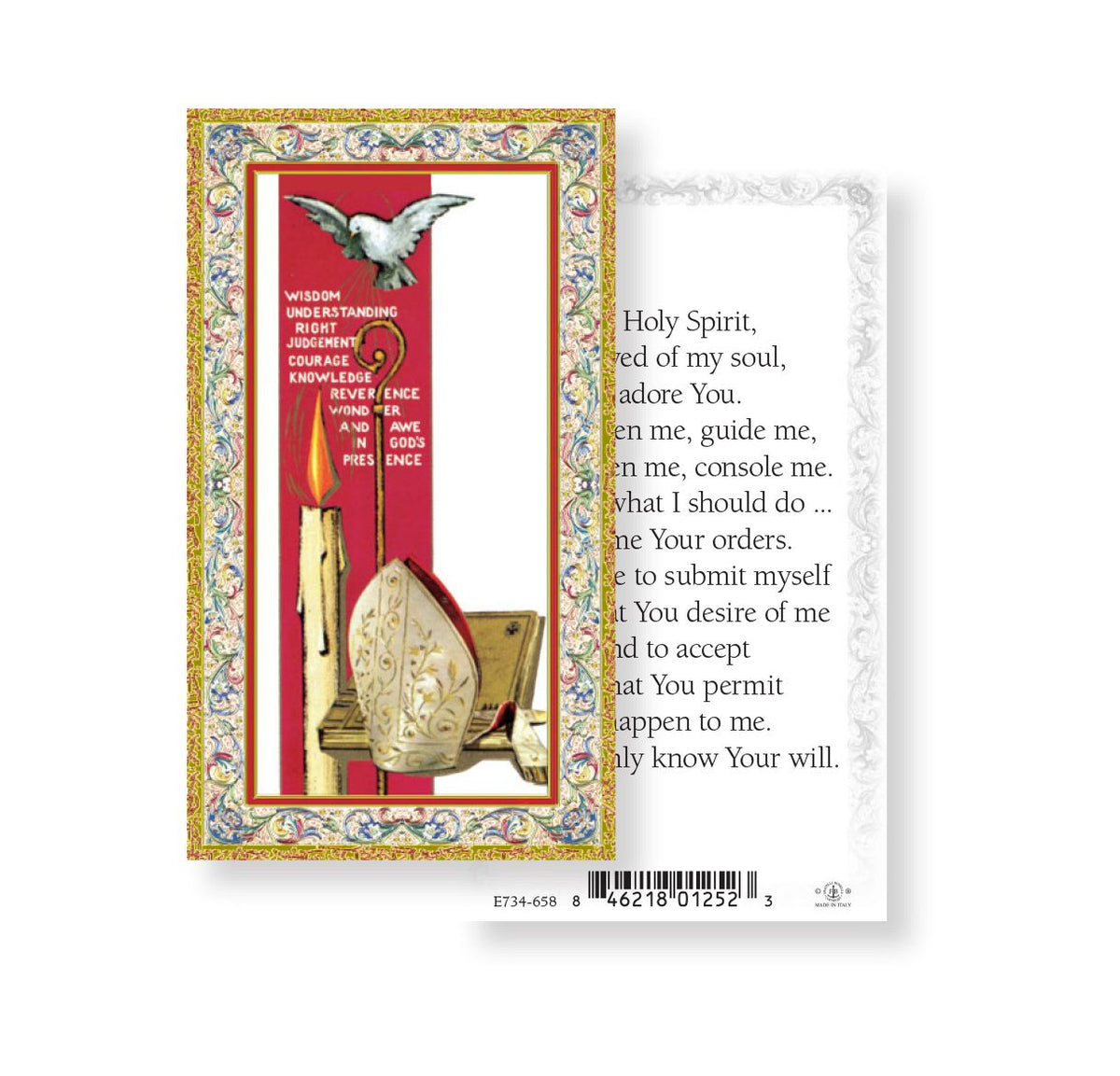 Confirmation Holy Spirit Prayer Holy Cards 100pcs