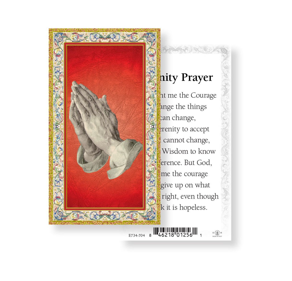 Serenity Prayer Holy Cards 100pcs by Fratelli Bonella