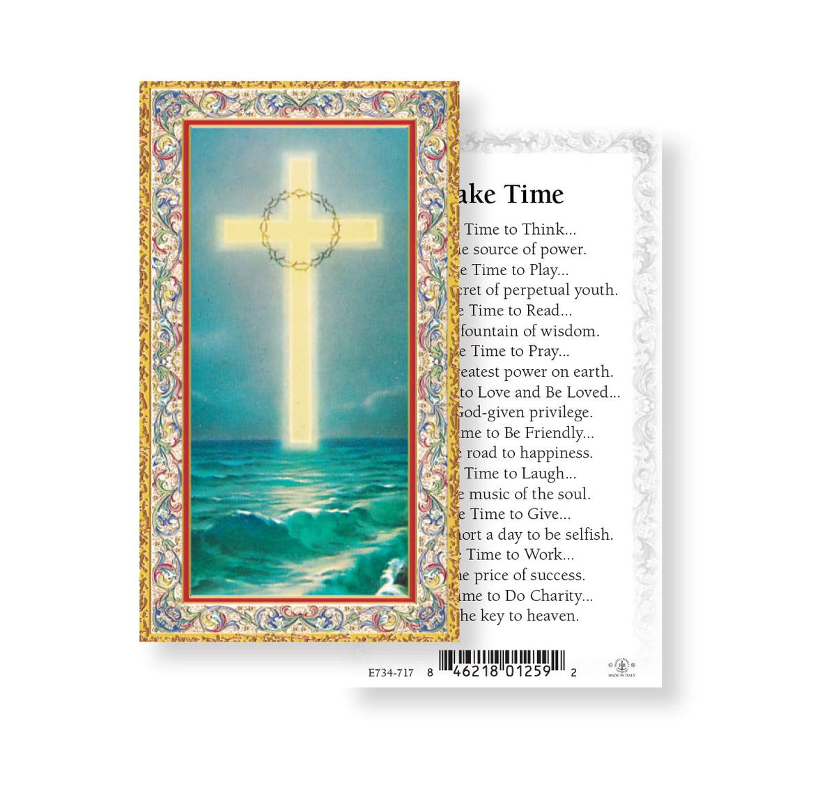 Take Time - Cross on the Ocean Holy Cards 100pcs