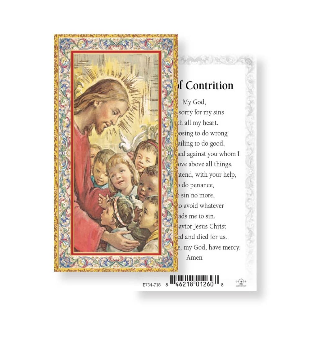 Act of Contrition Prayer Holy Cards 100pcs by Fratelli Bonella