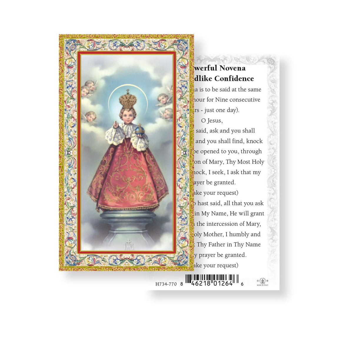 Infant of Prague Prayer Holy Cards 100pcs