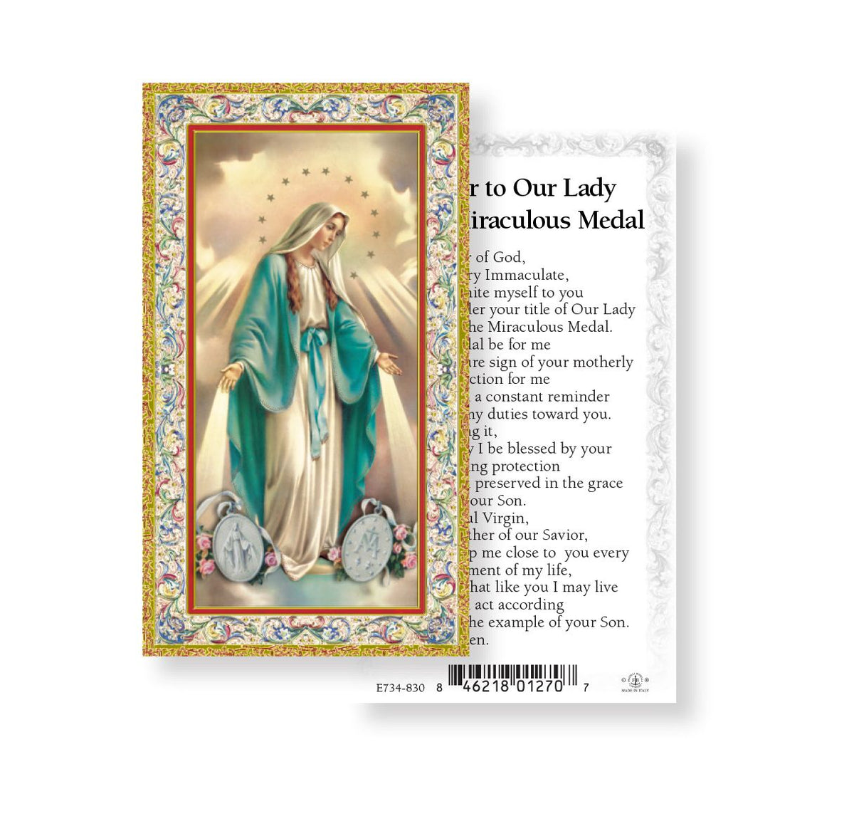 Our Lady of the Miraculous Medal Prayer Holy Cards 100pcs