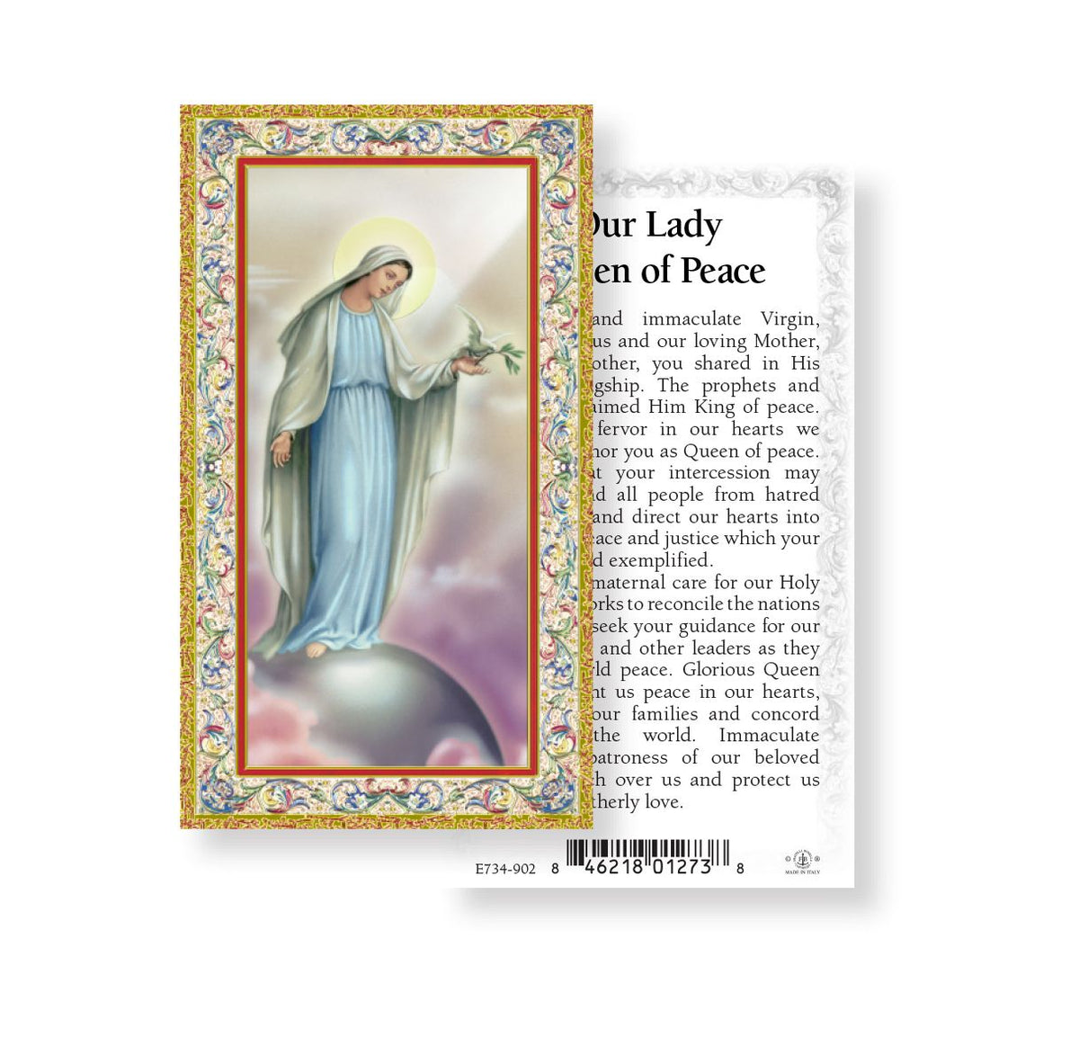 Our Lady Queen of Peace Prayer Holy Cards 100pcs