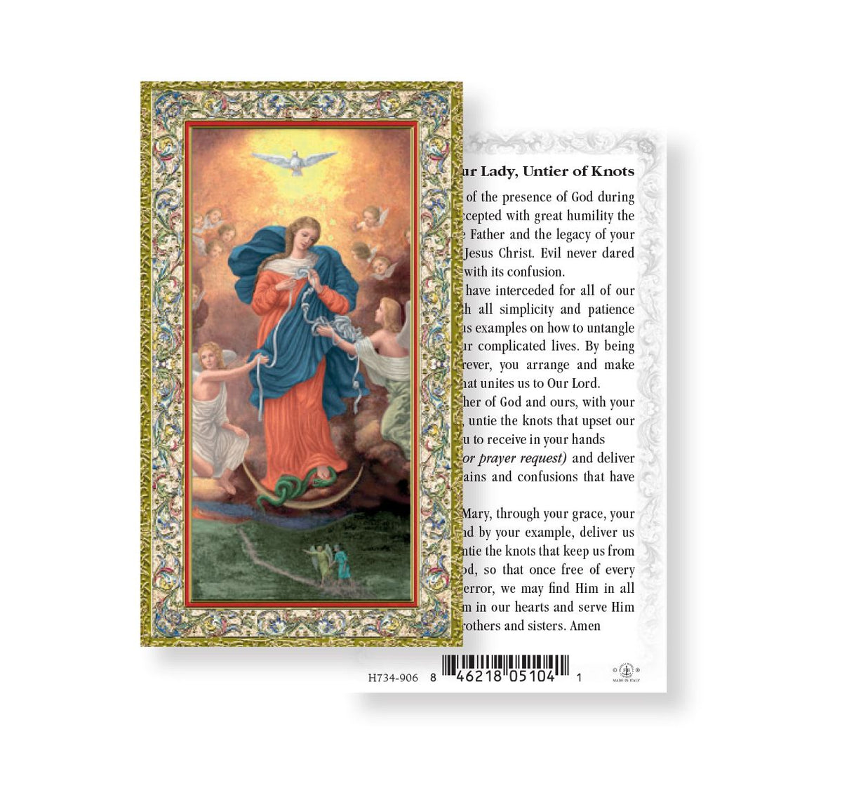 Our Lady Untier of Knots Prayer Holy Cards 100pcs