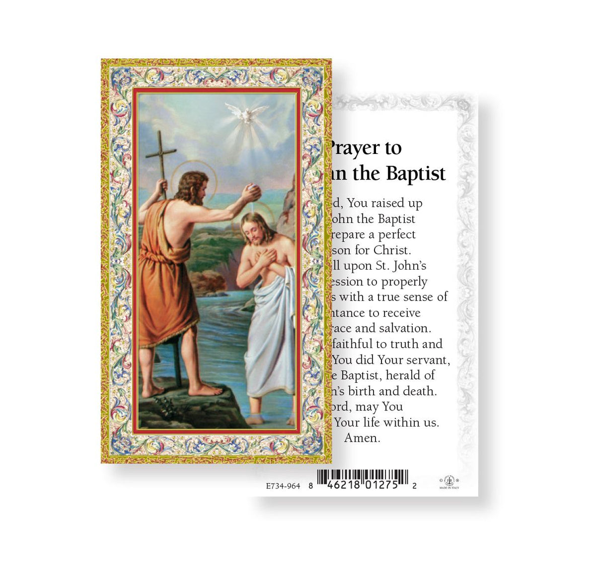 Saint John the Baptist Prayer Holy Cards 100pcs