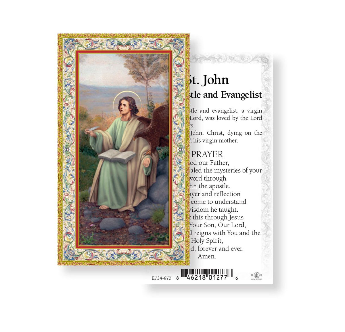 Saint John the Evangelist Prayer Holy Cards 100pcs