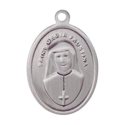 Divine Mercy 14kt Gold Medal with St Maria Faustina on back, Bliss Manufacturing