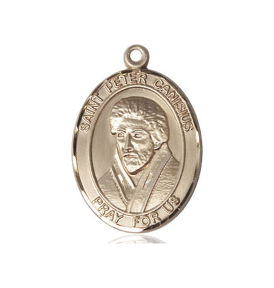 St Peter Canisius 14kt Gold Oval Large Medal Only, Bliss Manufacturing