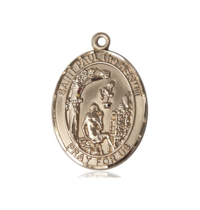 St Paul the Hermit 14kt Gold Oval Large Medal Only, Bliss Manufacturing