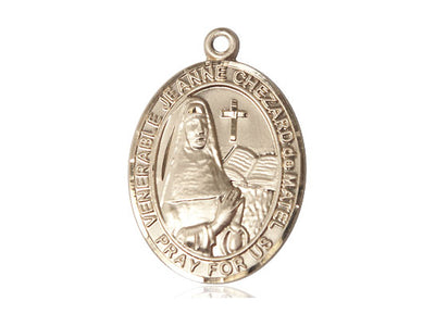 Venerable Jeanne Chezard De Matel Catholic Patron Saint Medal, 14kt gold, Bliss Manufacturing