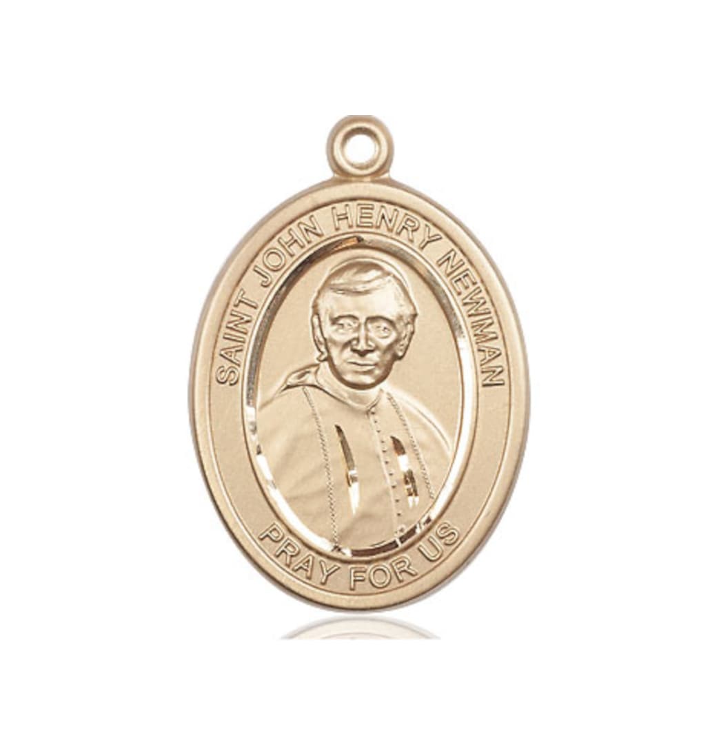 Bliss Manufacturing St John Henry Newman 14kt Gold Oval Large Medal Only,