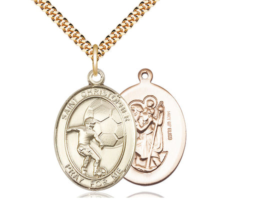 Bliss St Christopher Soccer Player Catholic Patron Saint Medal