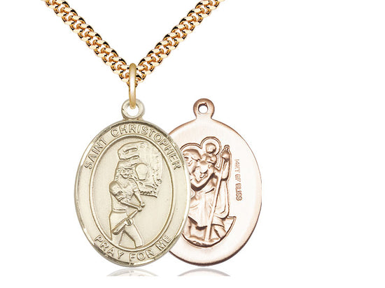 Bliss St Christopher Softball Player Catholic Patron Saint Medal