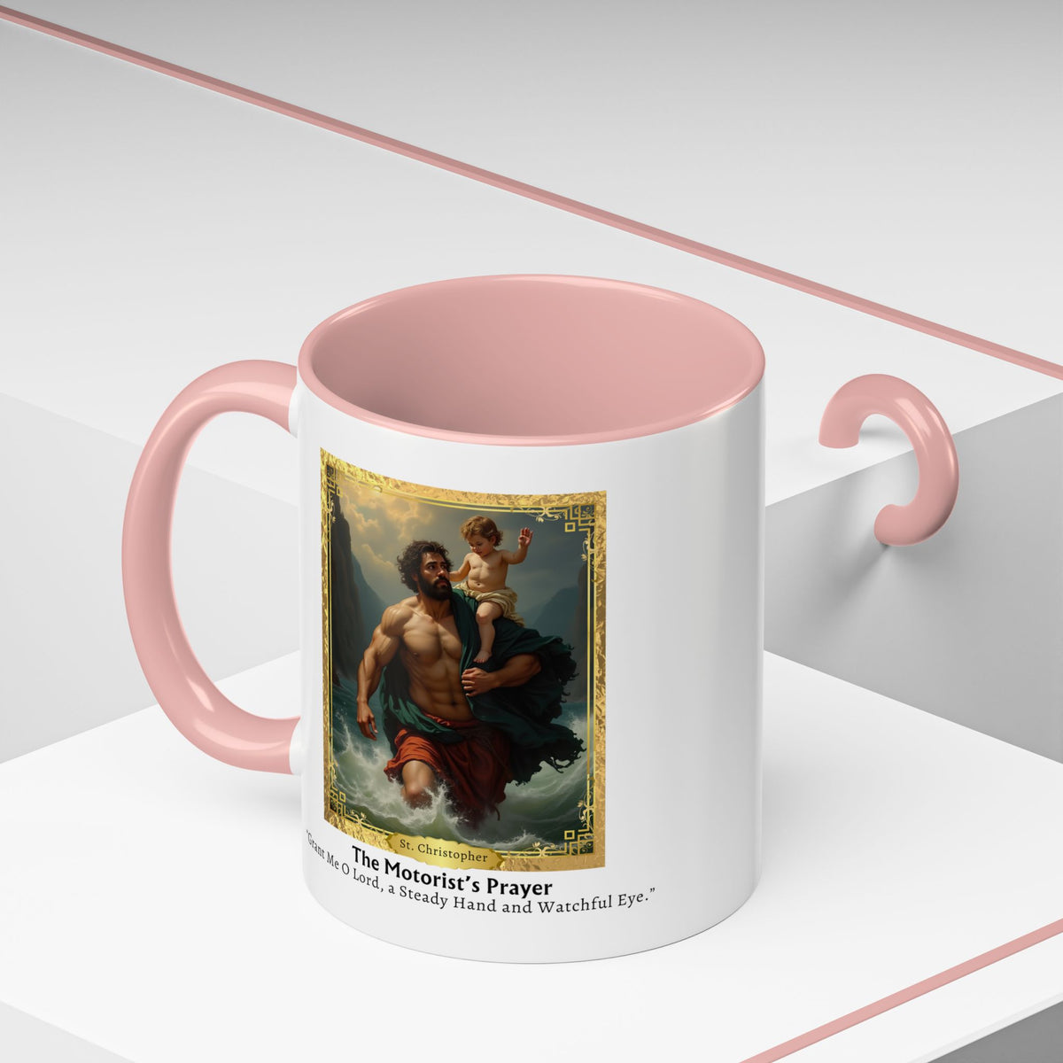 St. Christopher Motorist Prayer Card Devotional Coffee Mug - 11oz Accent Cup