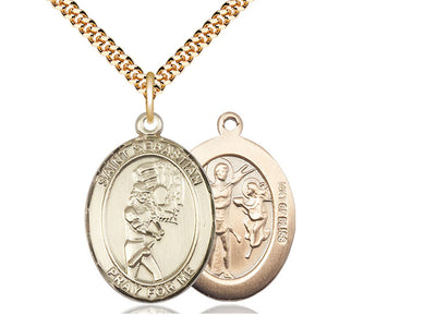 St Sebastian Softball Player Catholic Patron Saint Medals (view 7), Bliss Manufacturing