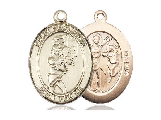 Bliss St Sebastian Softball Player Catholic Patron Saint Medals