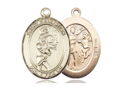 St Sebastian Softball Player Catholic Patron Saint Medals (view 6), Bliss Manufacturing