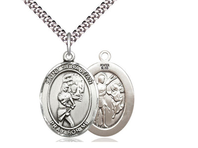 St Sebastian Softball Player Catholic Patron Saint Medals (view 5), Bliss Manufacturing